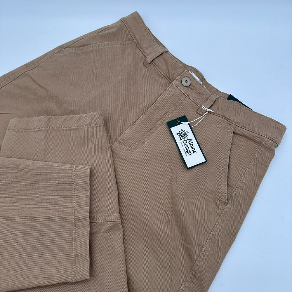 Alpine Design Women's Barrel Leg High Rise Cropped‎ Pant, Size 10, Sahara Sand